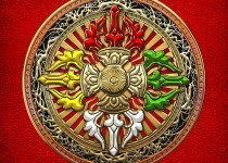 tibetan-double-dorje-mandala-double-vajra-on-red-leather-serge-averbukh.jpg